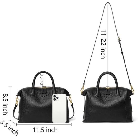 Elegant Leather Handbag with Adjustable Crossbody Strap - Perfect Gift for Women - Picture 5 of 7